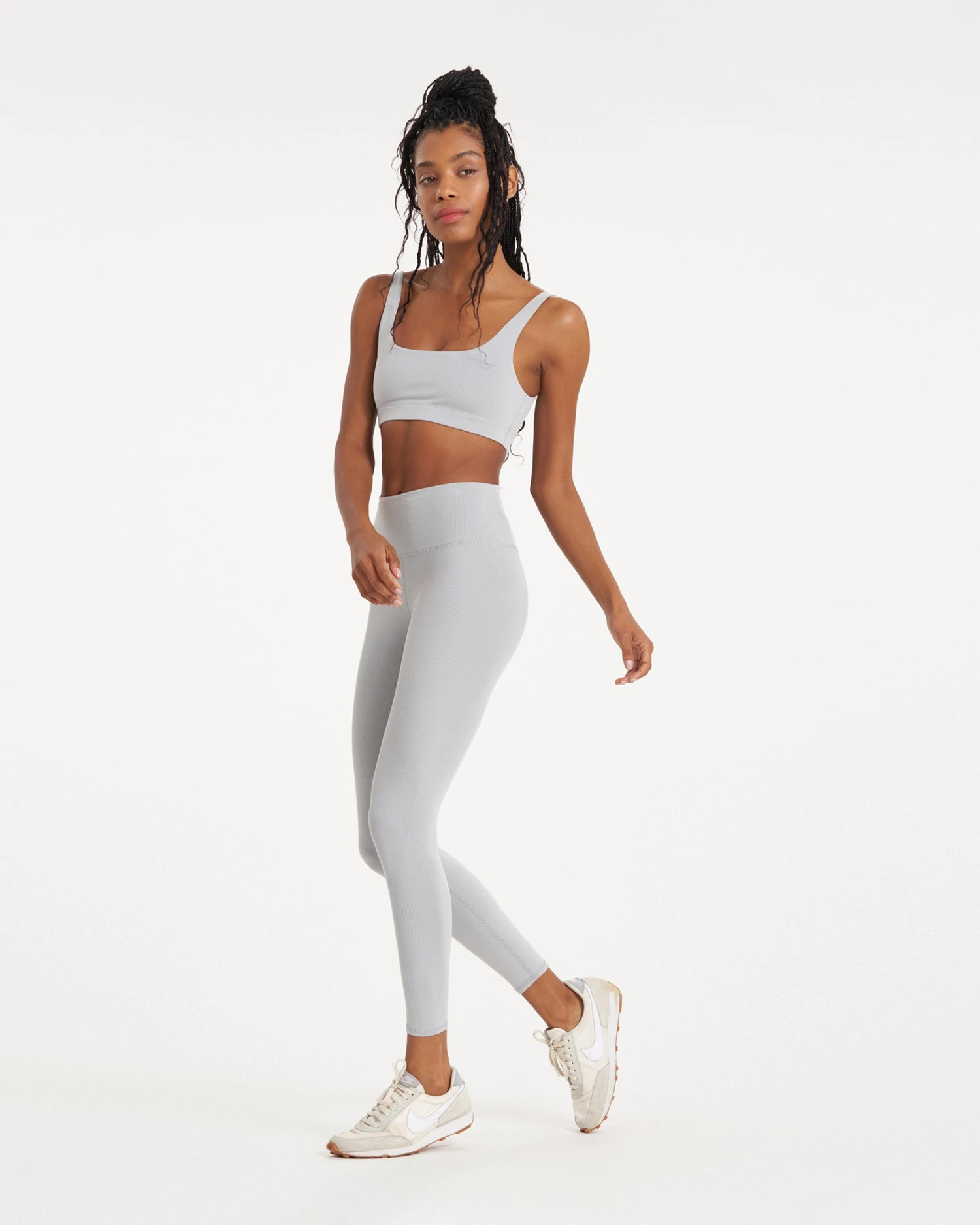 Lux Rib Daily Bra | Pale Grey Heather - Image 5