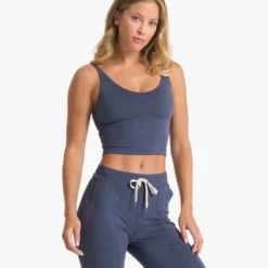 Halo Performance Crop | Azure Heather