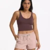 Halo Performance Crop | Chestnut Heather