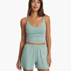 Halo Performance Crop | Celery Heather