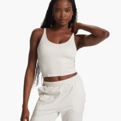 Halo Performance Crop | Salt Heather