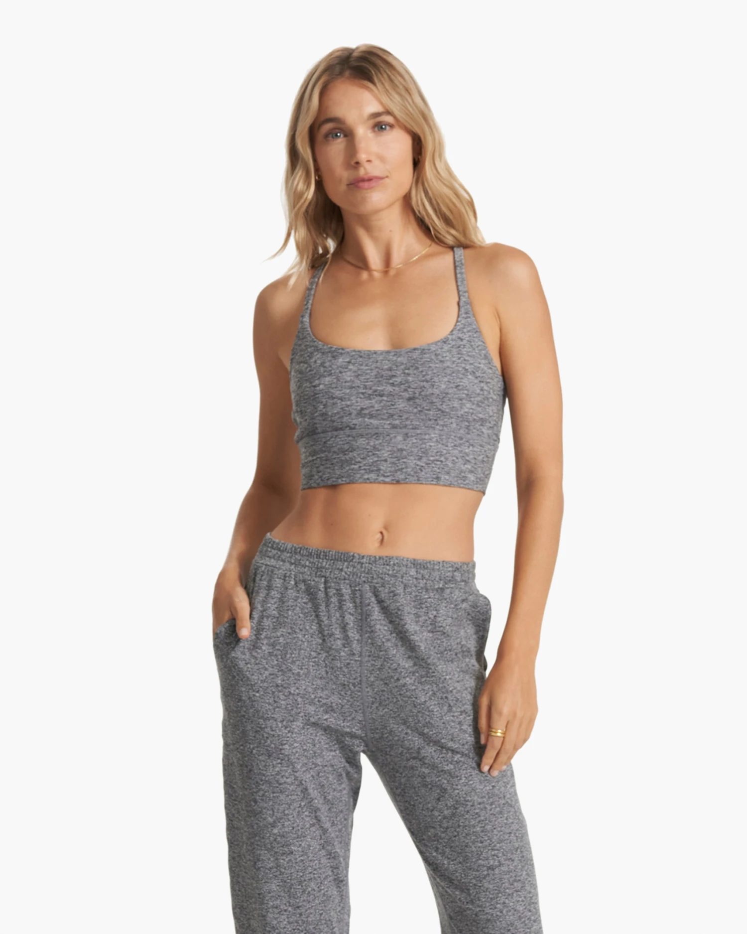 Long Line Elevation Bra | Heather Grey
