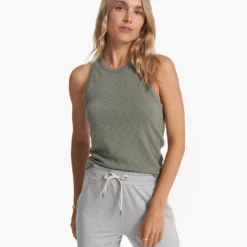 Sunrise High Neck Tank | Pistachio