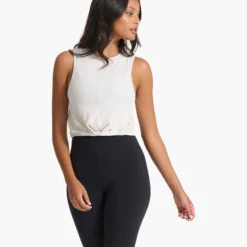 Cove High Neck Tank | White Heather