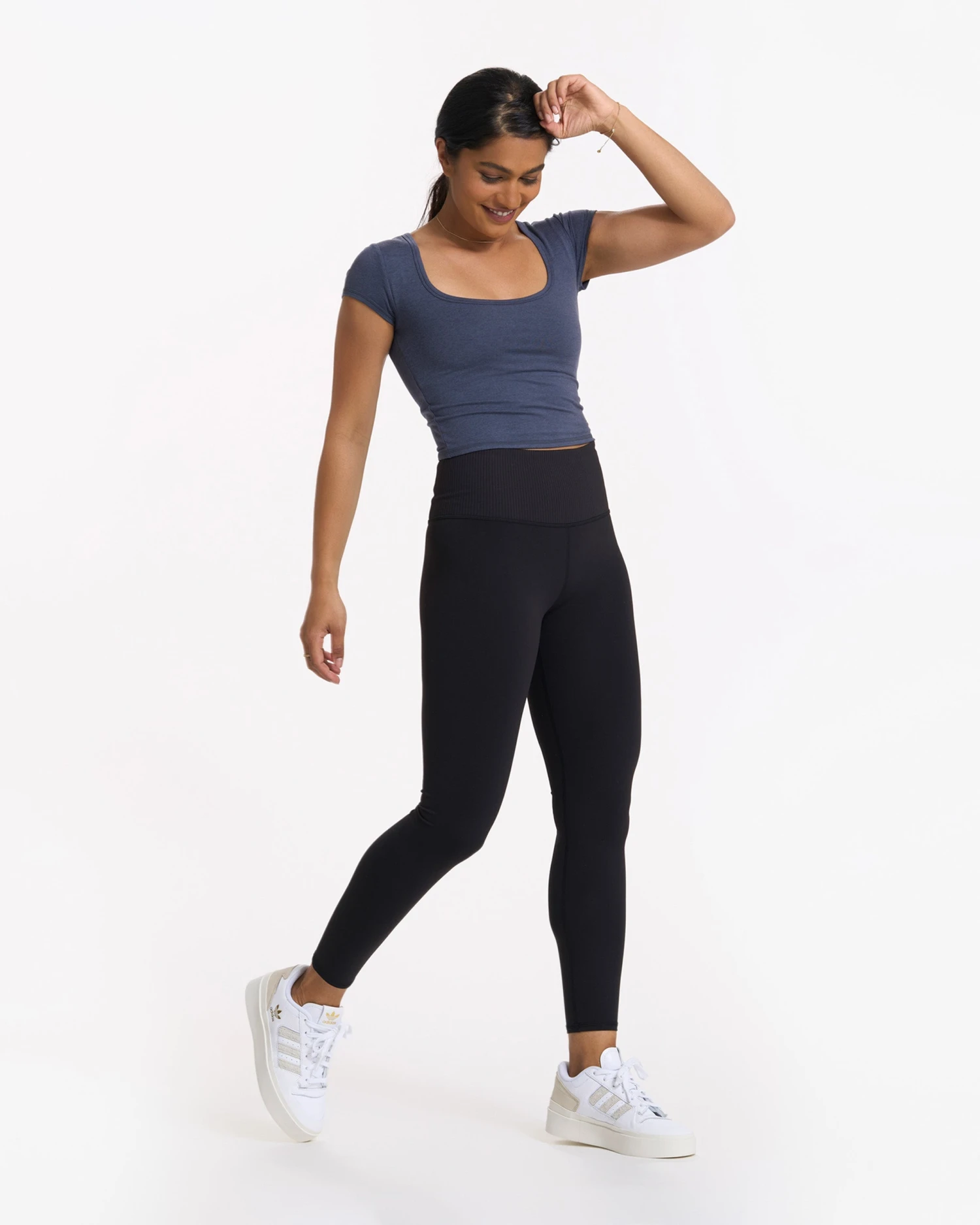 Short Sleeve Halo Crop | Azure Heather - Image 5