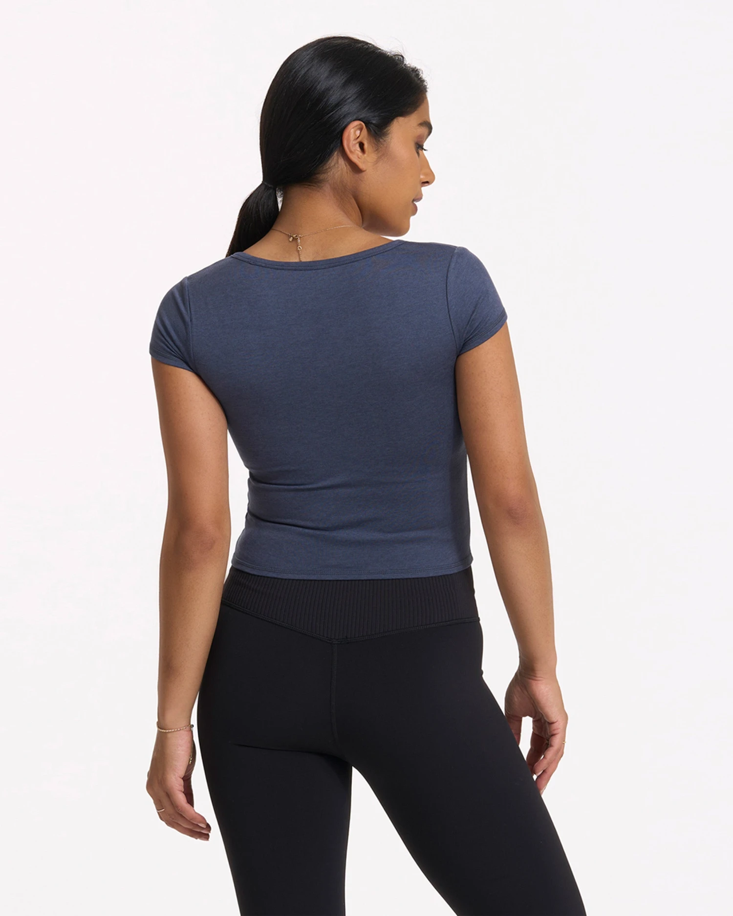 Short Sleeve Halo Crop | Azure Heather - Image 3