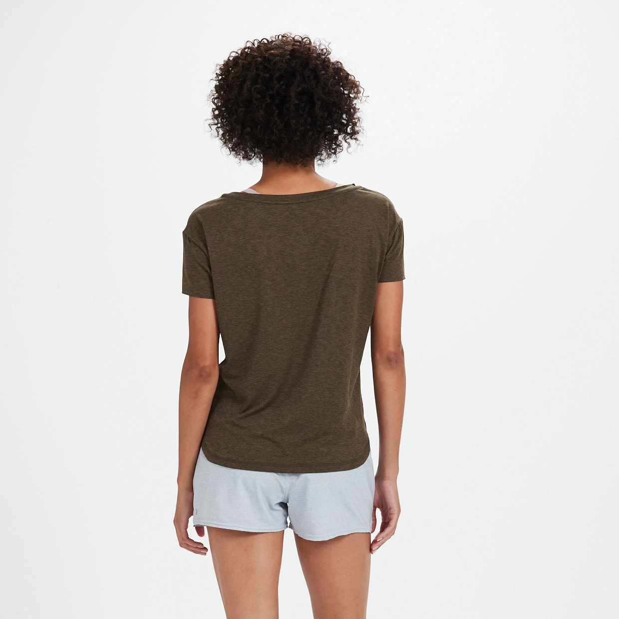 Lux Performance Tee | Heather Evergreen - Image 2