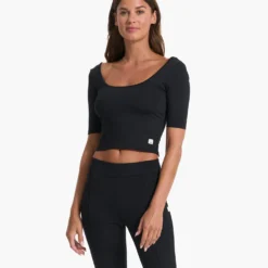 Lux Rib Avant Top | Black