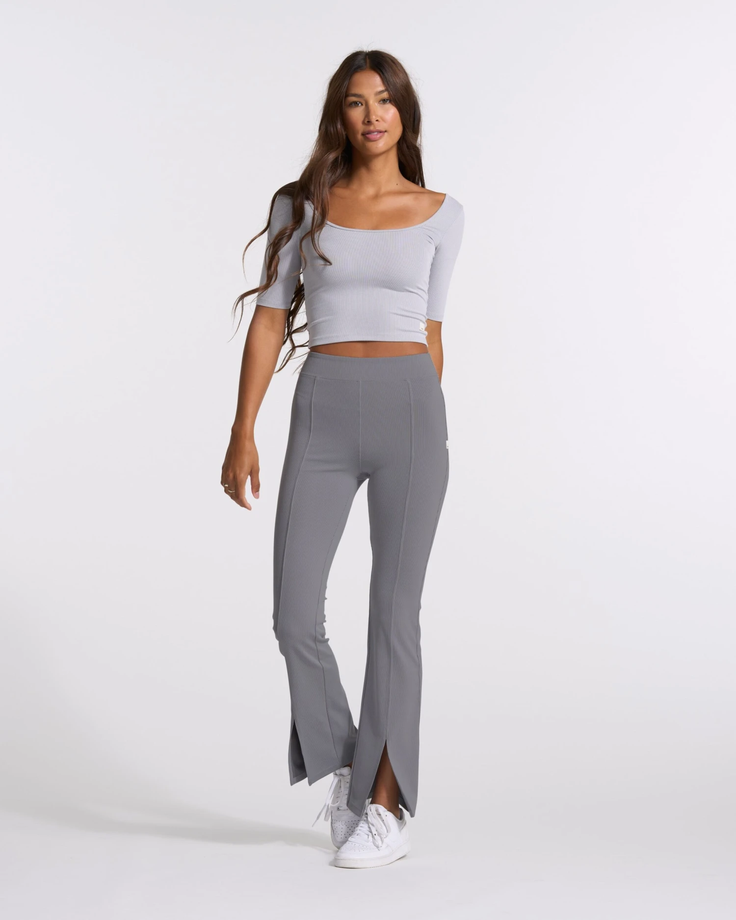 Lux Rib Avant Top | Pale Grey Heather - Image 5