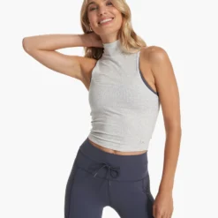 Cove Funnel Neck Tank | Light Heather Grey