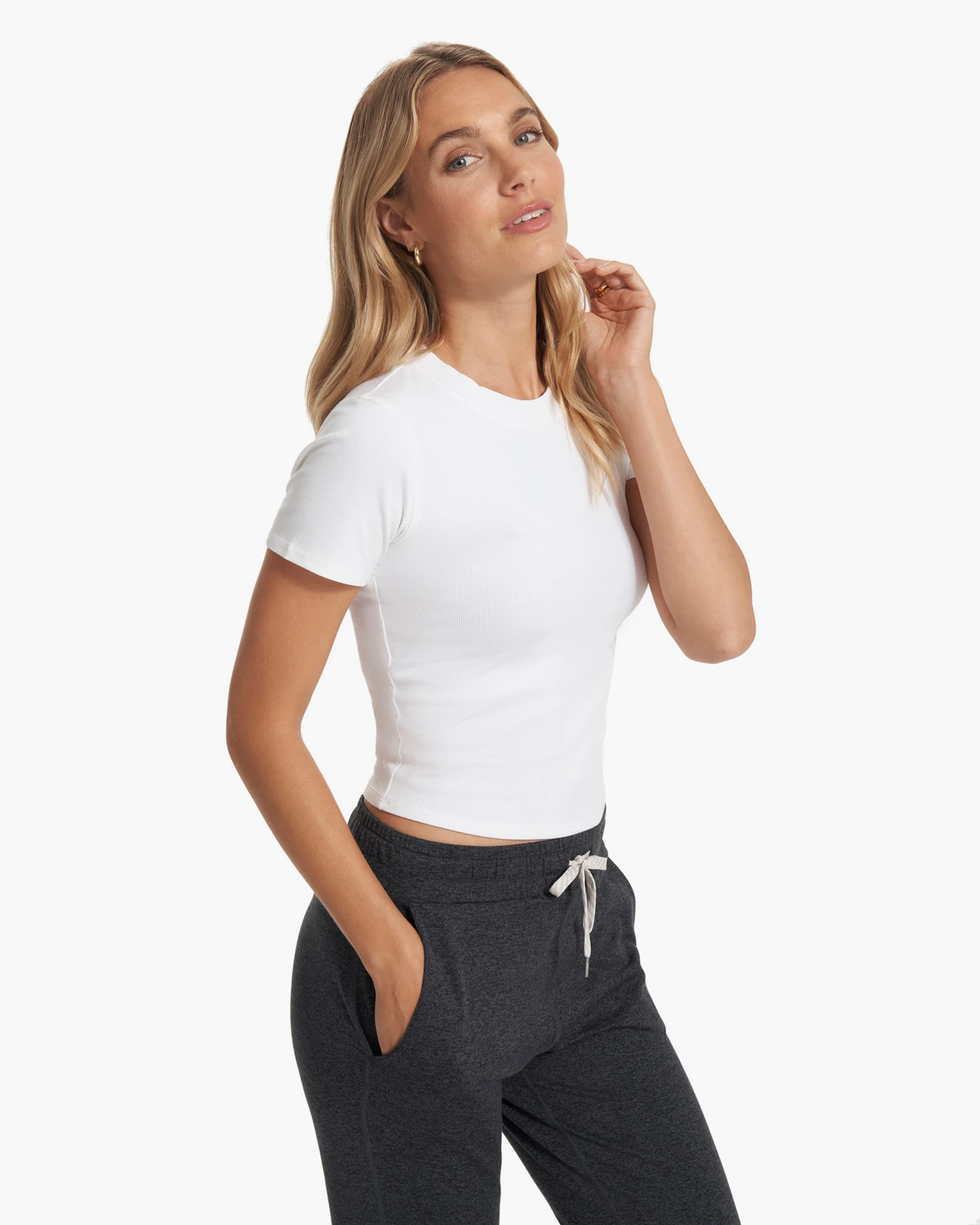 Pose Fitted Tee | White - Image 2