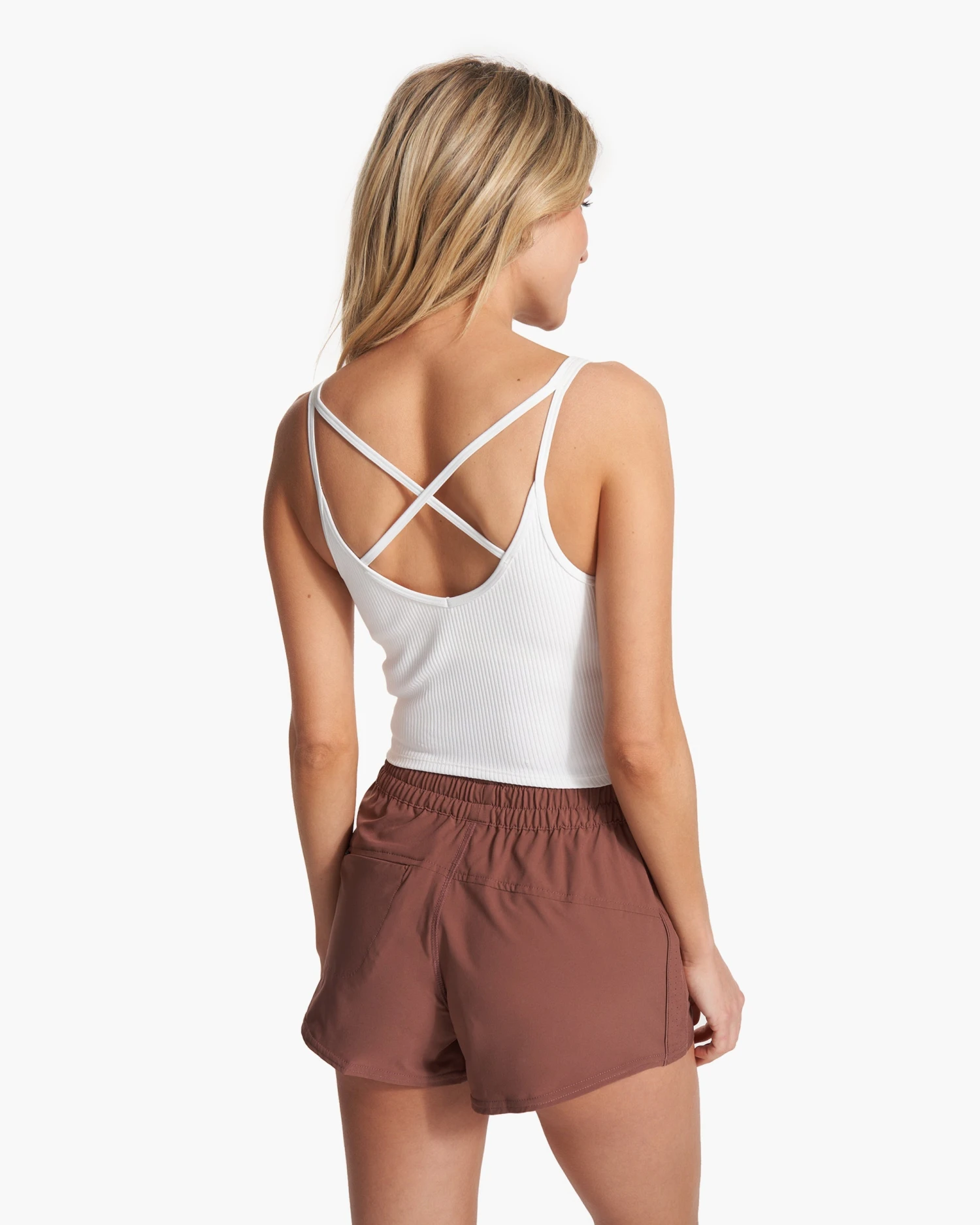 Rib Crop Tank | White - Image 3