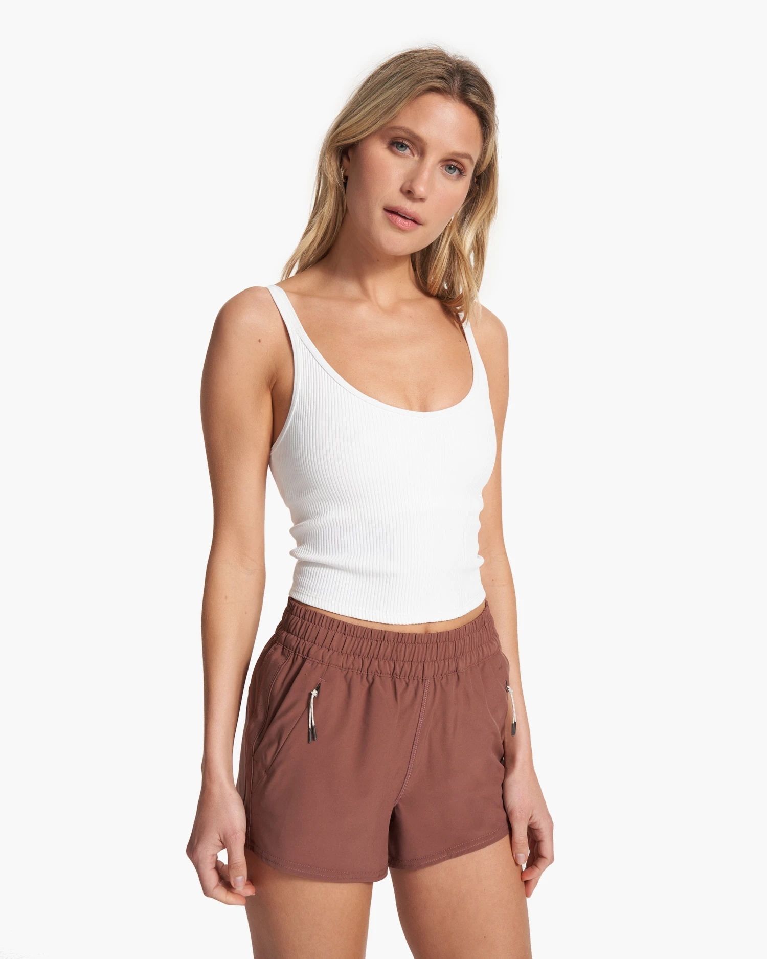 Rib Crop Tank | White - Image 2