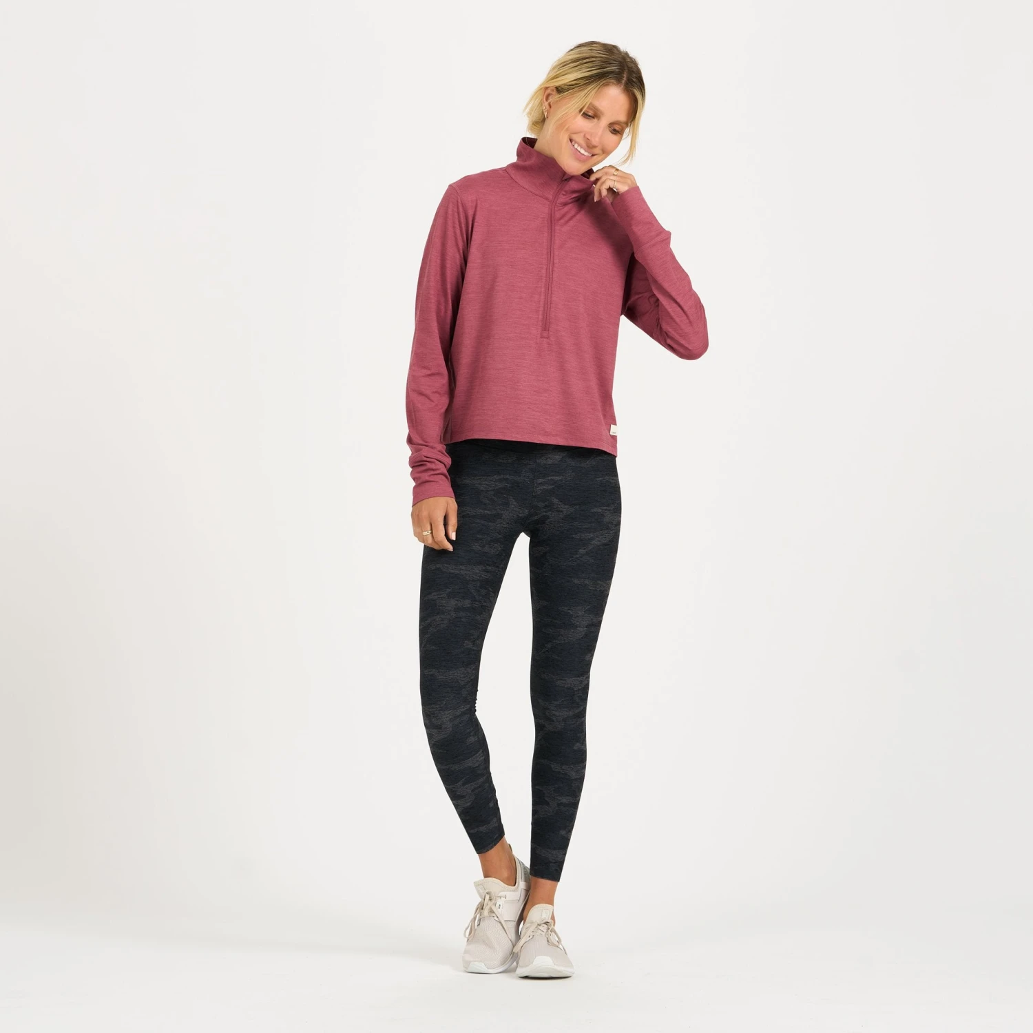 Crescent Half Zip | Desert Rose Heather - Image 3