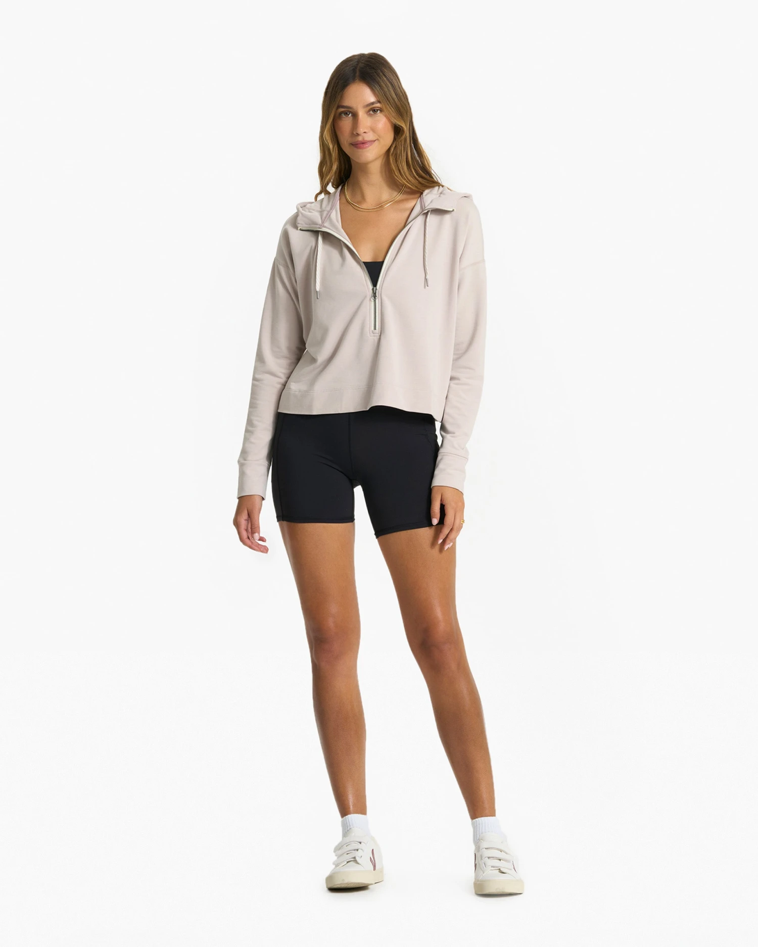 Vista Half Zip Hoodie | Oyster Heather - Image 5