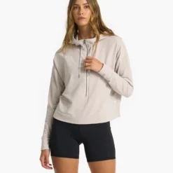 Vista Half Zip Hoodie | Oyster Heather