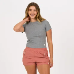 Pose Fitted Tee | Medium Heather Grey