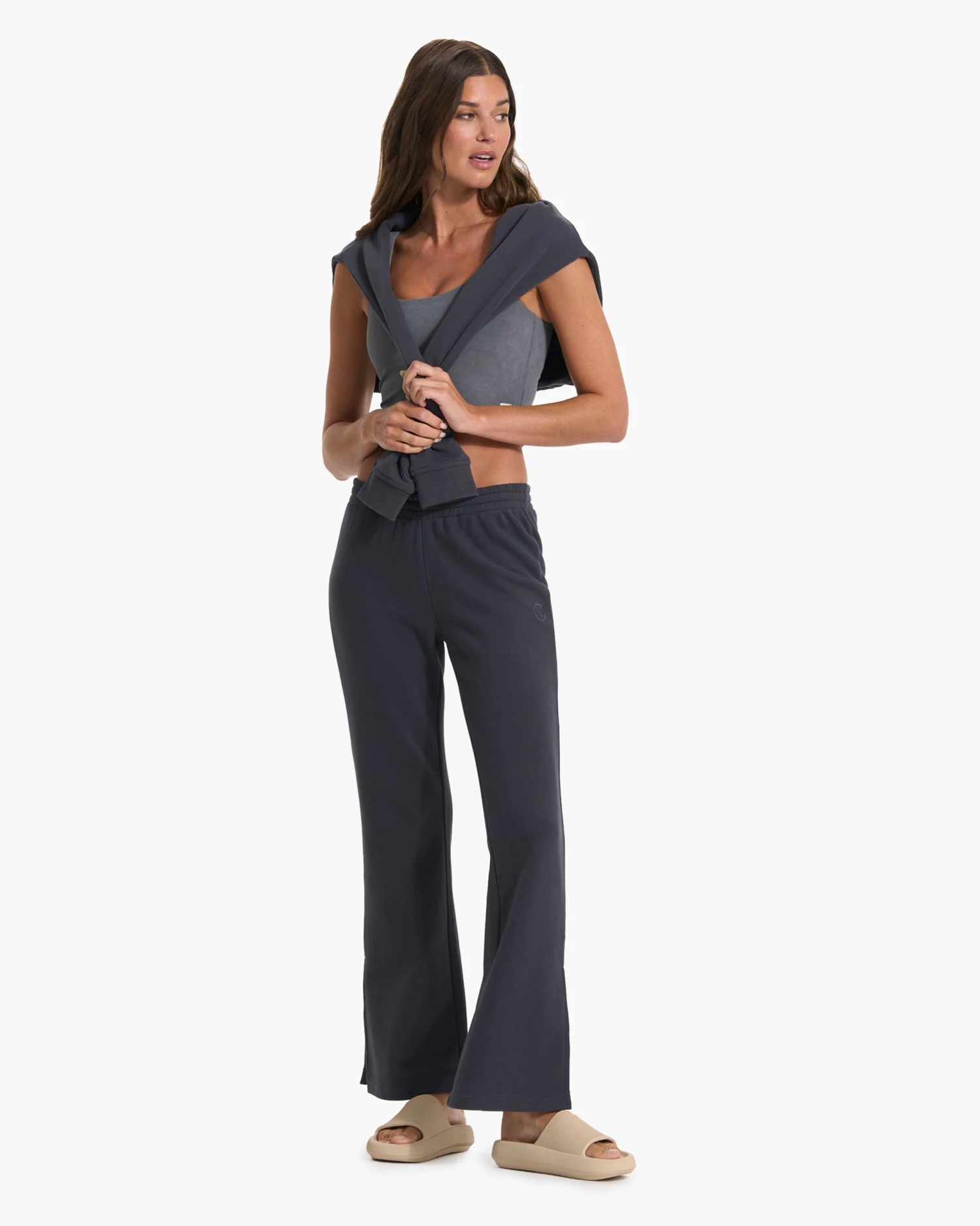 Sedona Wideleg Sweatpant | Charcoal - Image 5