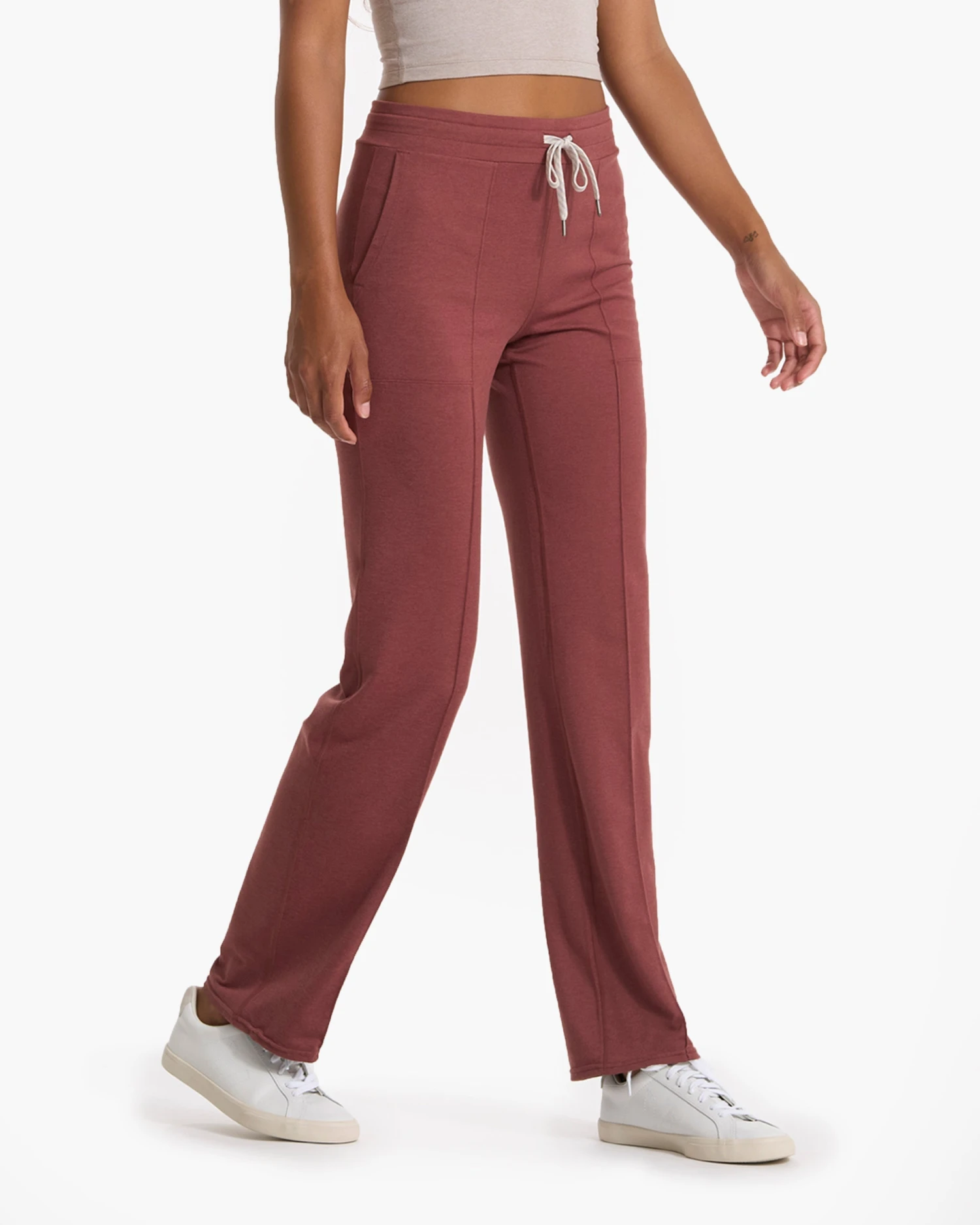 Halo Wide Leg Flare Pant | Rosewood Heather - Image 3