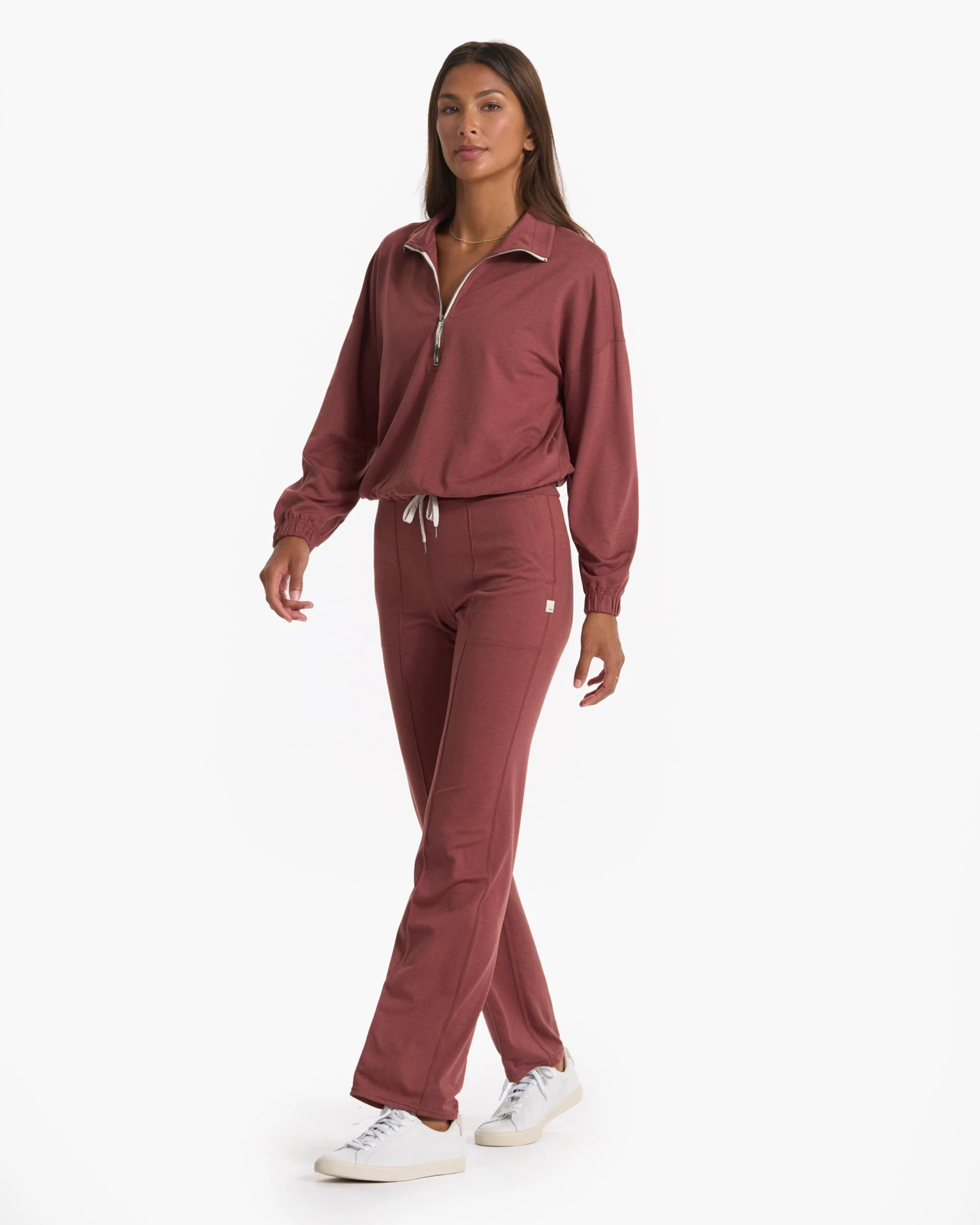 Halo Wide Leg Flare Pant | Rosewood Heather - Image 7