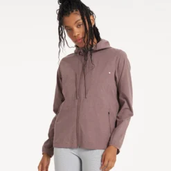 Womens Outdoor Trainer Shell | Hazel Linen Texture