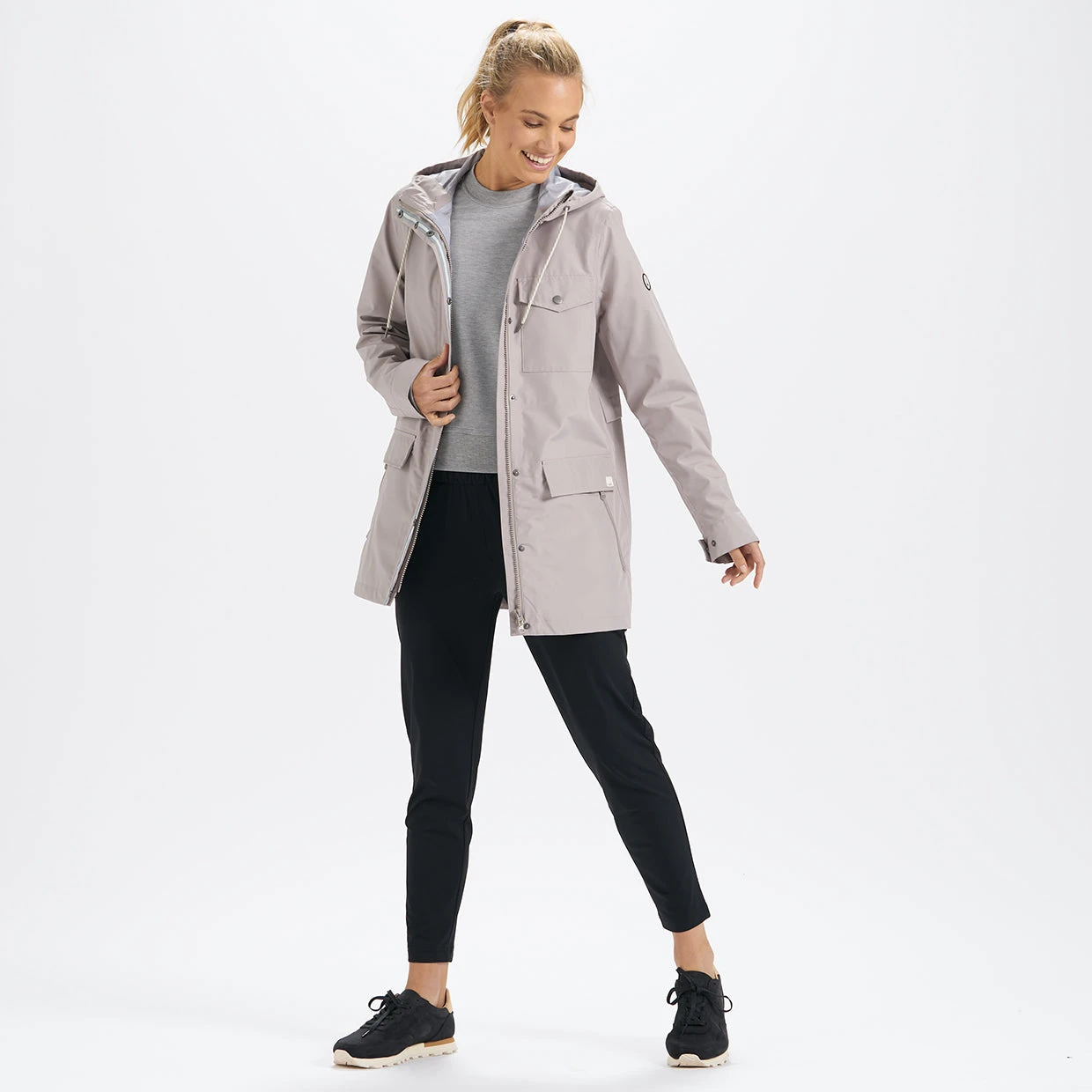Womens Palisades Rain Jacket | Putty - Image 6