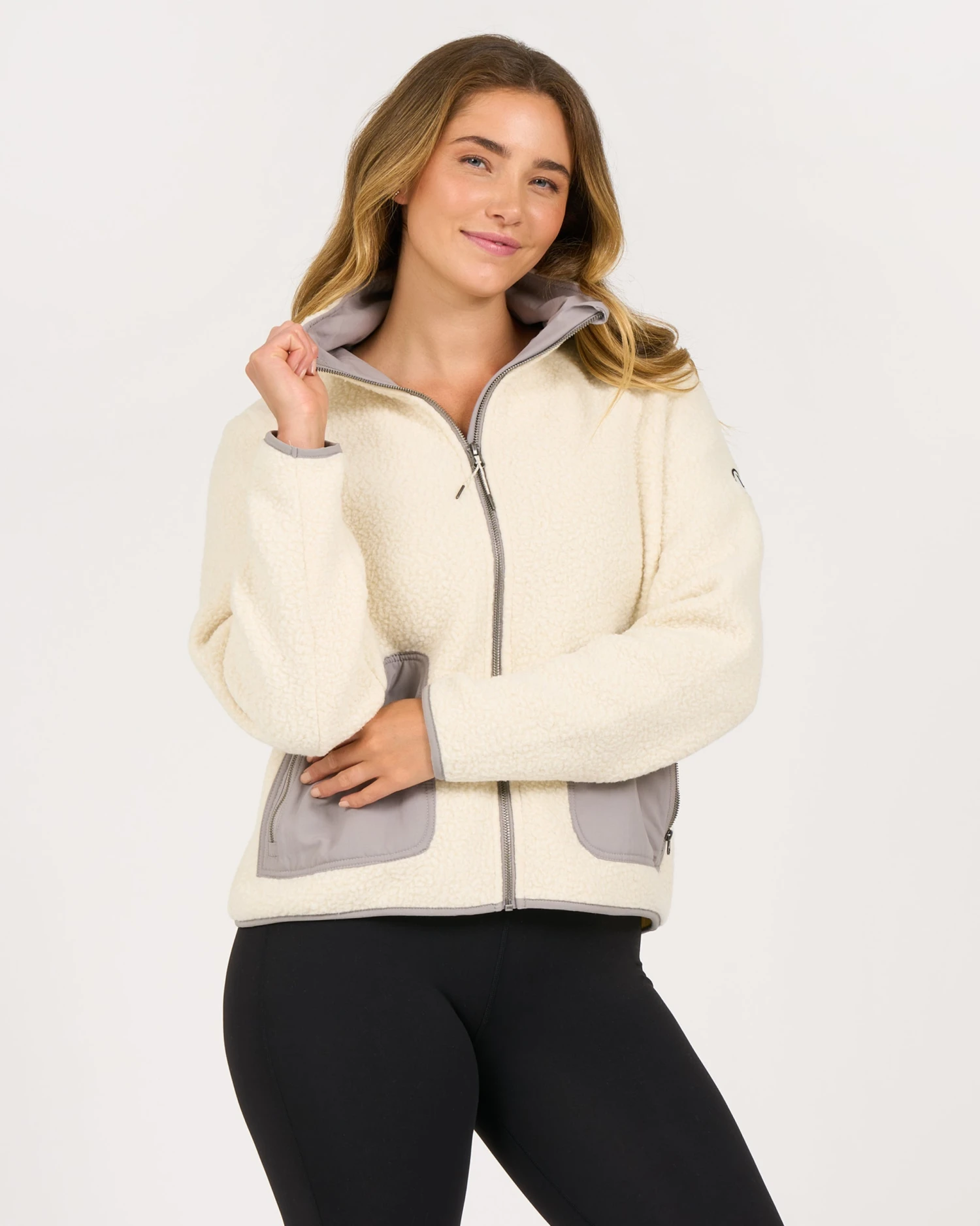 Womens Alpine Sherpa Jacket | Natural - Image 2