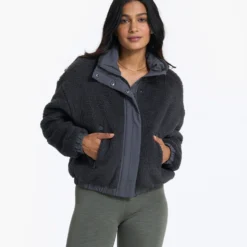 Cozy Sherpa Jacket | Charcoal