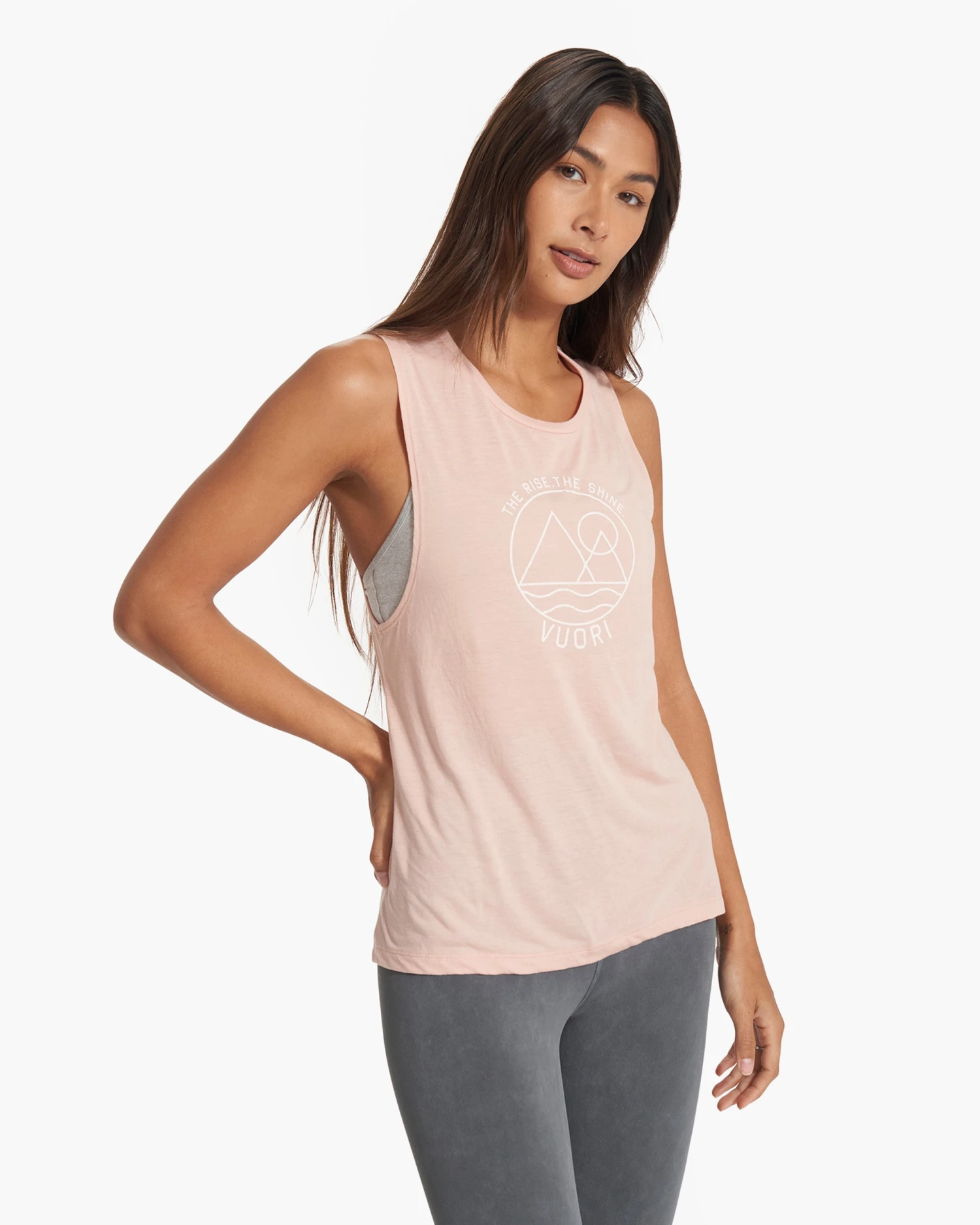The Rise The Shine Tank | Peach Heather - Image 5