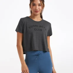 Womens ACTV Club Tee | Charcoal Heather